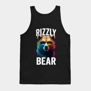 Rizzly Bear Funny W Rizz Meme Grizzly Bear Lover Tank Top